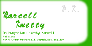 marcell kmetty business card